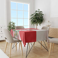 Personalized Georgia Independence Restoration Day Tablecloth Dzala Ertobashia Rosa Laevigata