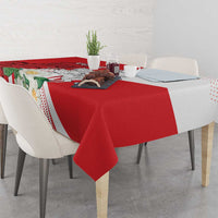 Personalized Georgia Independence Restoration Day Tablecloth Dzala Ertobashia Rosa Laevigata