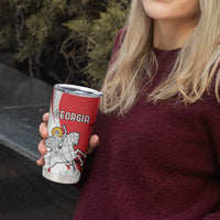 Personalized Georgia Independence Restoration Day Tumbler Cup Dzala Ertobashia Rosa Laevigata