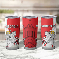 Personalized Georgia Independence Restoration Day Tumbler Cup Dzala Ertobashia Rosa Laevigata