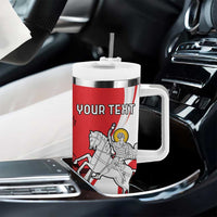 Personalized Georgia Independence Restoration Day Tumbler With Handle Dzala Ertobashia Rosa Laevigata