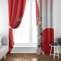 Personalized Georgia Independence Restoration Day Window Curtain Dzala Ertobashia Rosa Laevigata