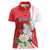 Personalized Georgia Independence Restoration Day Women Polo Shirt Dzala Ertobashia Rosa Laevigata