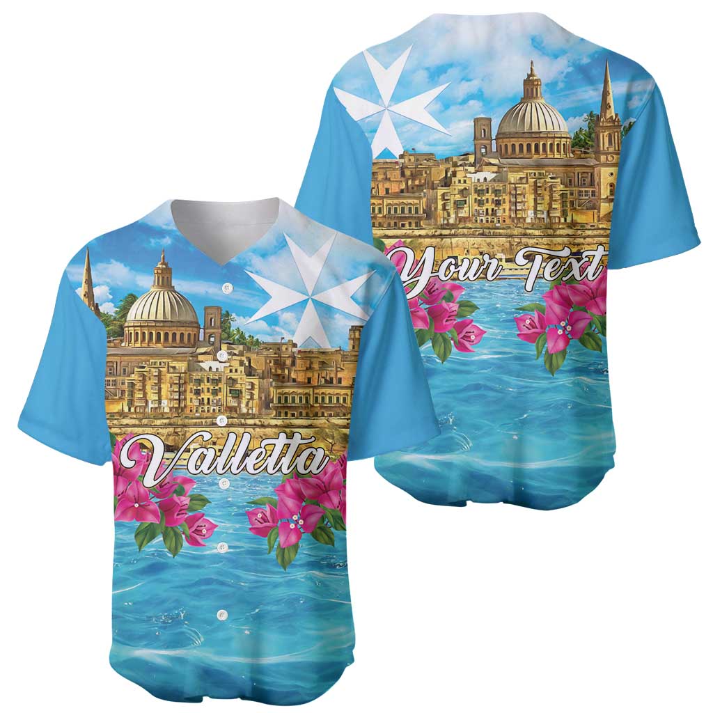 Personalized Malta Baseball Jersey Valletta Capital Maltese Cross