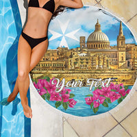 Personalized Malta Beach Blanket Valletta Capital Maltese Cross