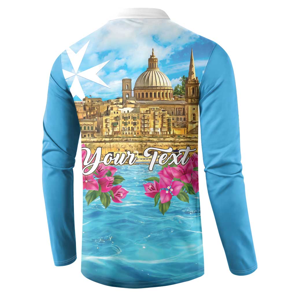 Personalized Malta Button Sweatshirt Valletta Capital Maltese Cross