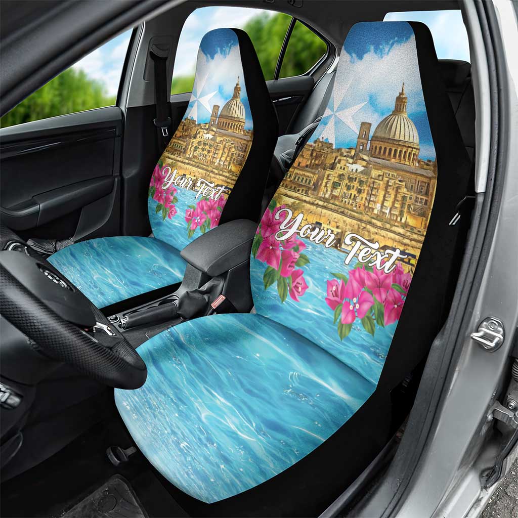 Personalized Malta Car Seat Cover Valletta Capital Maltese Cross