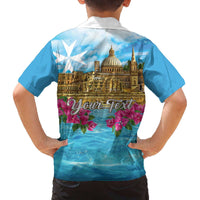 Personalized Malta Family Matching Off The Shoulder Long Sleeve Dress and Hawaiian Shirt Valletta Capital Maltese Cross