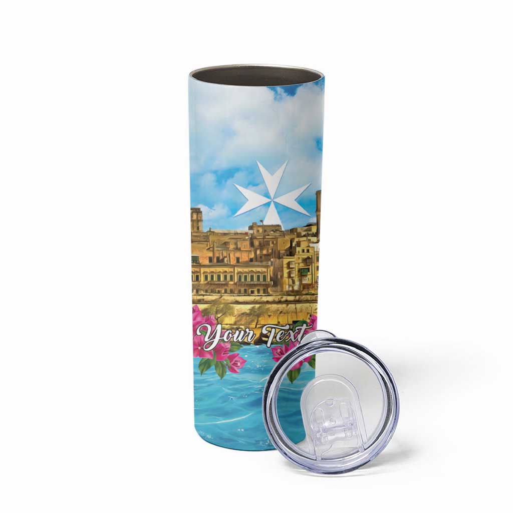 Personalized Malta Skinny Tumbler Valletta Capital Maltese Cross