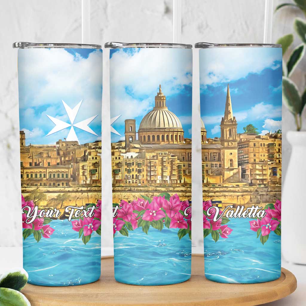 Personalized Malta Skinny Tumbler Valletta Capital Maltese Cross