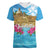 Personalized Malta Women V-Neck T-Shirt Valletta Capital Maltese Cross