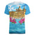 Personalized Malta Women V-Neck T-Shirt Valletta Capital Maltese Cross