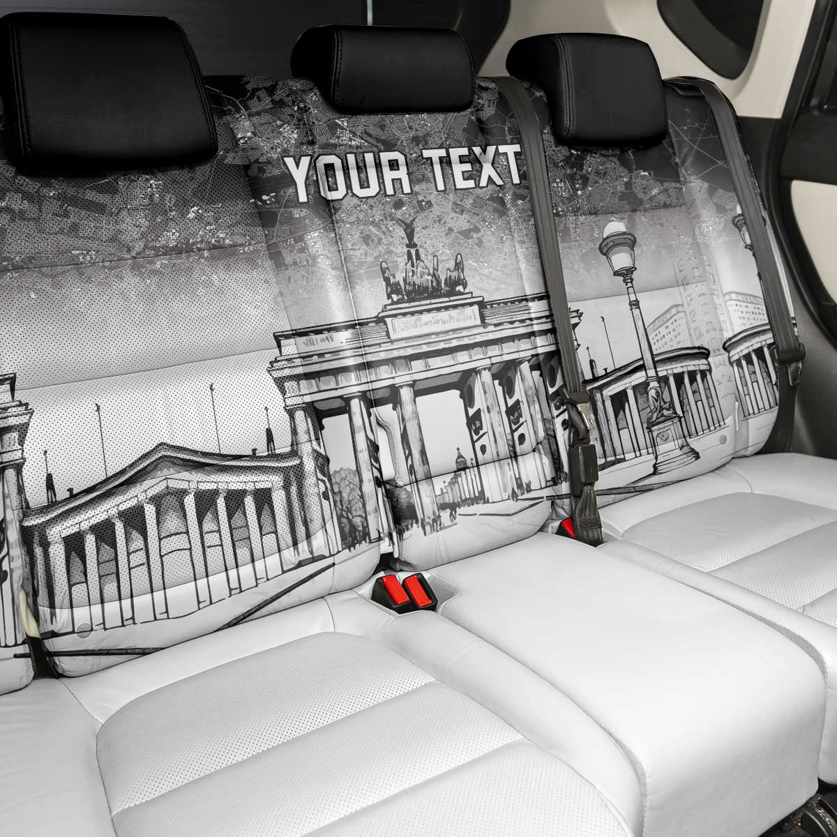 Personalized Germany Berlin Wall Back Car Seat Cover Tag der Deutschen Einheit