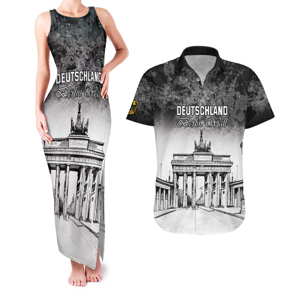 Personalized Germany Berlin Wall Couples Matching Tank Maxi Dress and Hawaiian Shirt Tag der Deutschen Einheit