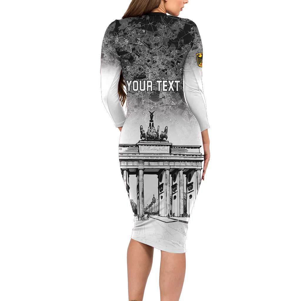 Personalized Germany Berlin Wall Family Matching Long Sleeve Bodycon Dress and Hawaiian Shirt Tag der Deutschen Einheit
