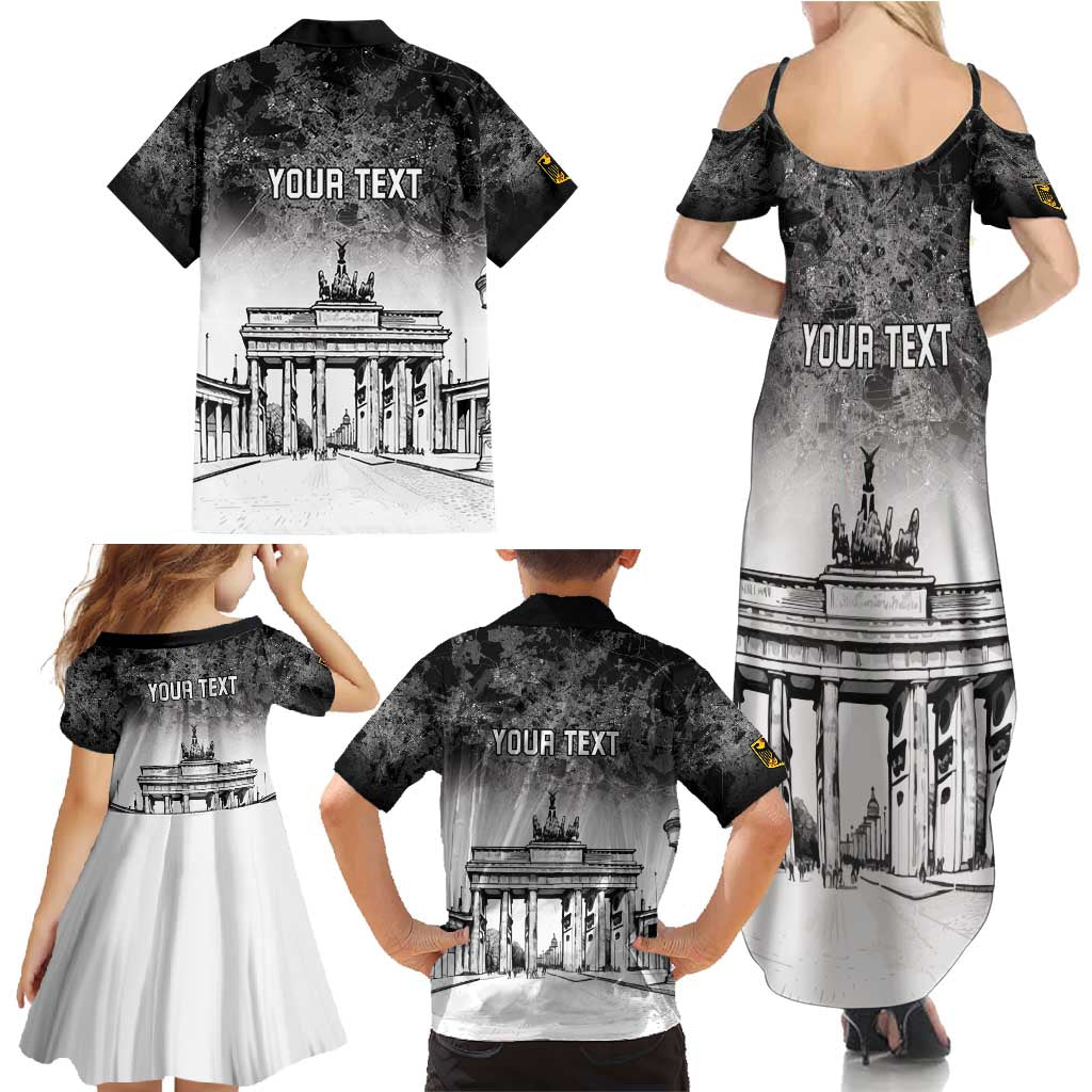 Personalized Germany Berlin Wall Family Matching Summer Maxi Dress and Hawaiian Shirt Tag der Deutschen Einheit
