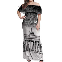 Personalized Germany Berlin Wall Off Shoulder Maxi Dress Tag der Deutschen Einheit
