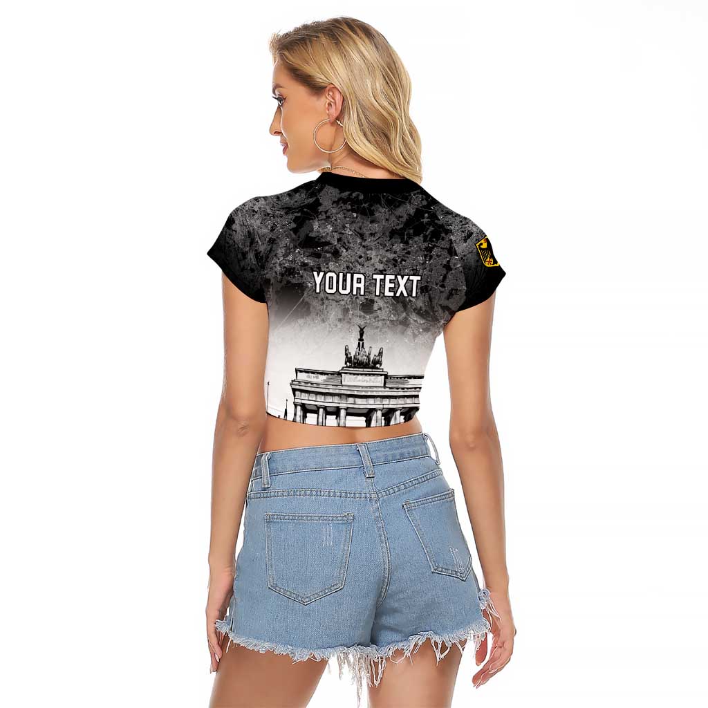 Personalized Germany Berlin Wall Raglan Cropped T Shirt Tag der Deutschen Einheit