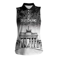 Personalized Germany Berlin Wall Women Sleeveless Polo Shirt Tag der Deutschen Einheit