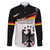 Custom Germany Football Family Matching Off The Shoulder Long Sleeve Dress and Hawaiian Shirt Come On DFB-Team