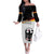 Custom Germany Football Family Matching Off The Shoulder Long Sleeve Dress and Hawaiian Shirt Come On DFB-Team