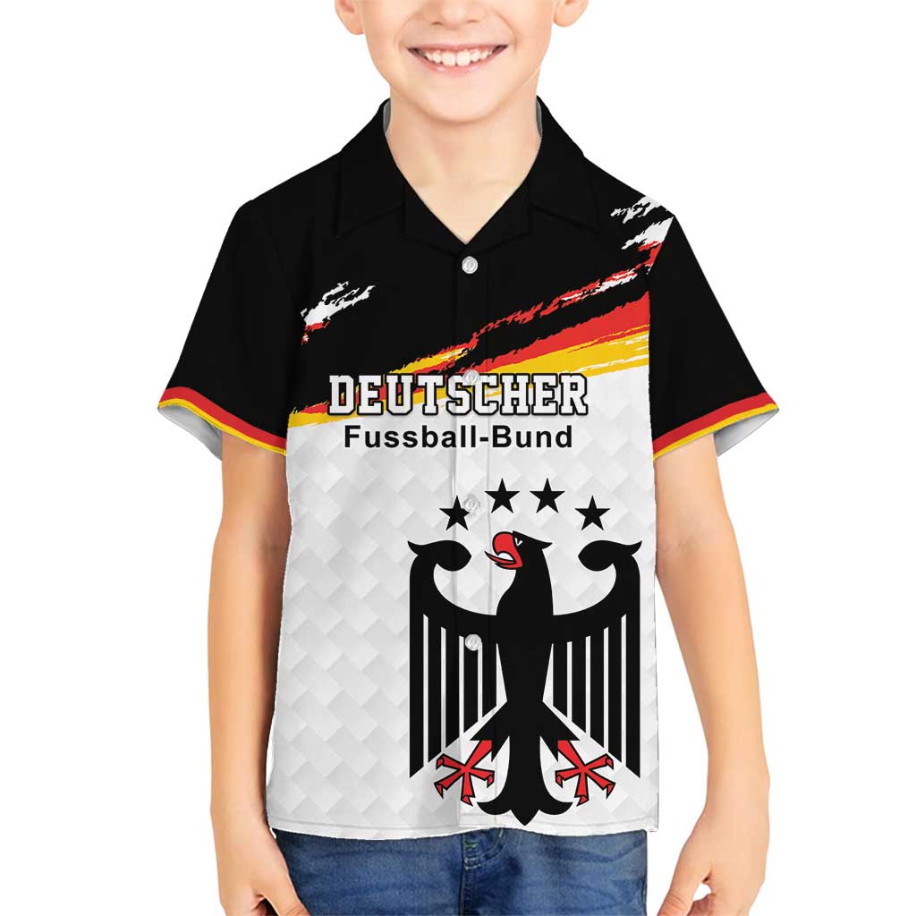 Custom Germany Football Family Matching Off Shoulder Maxi Dress and Hawaiian Shirt Come On DFB-Team