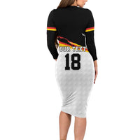 Custom Germany Football Long Sleeve Bodycon Dress Come On DFB-Team