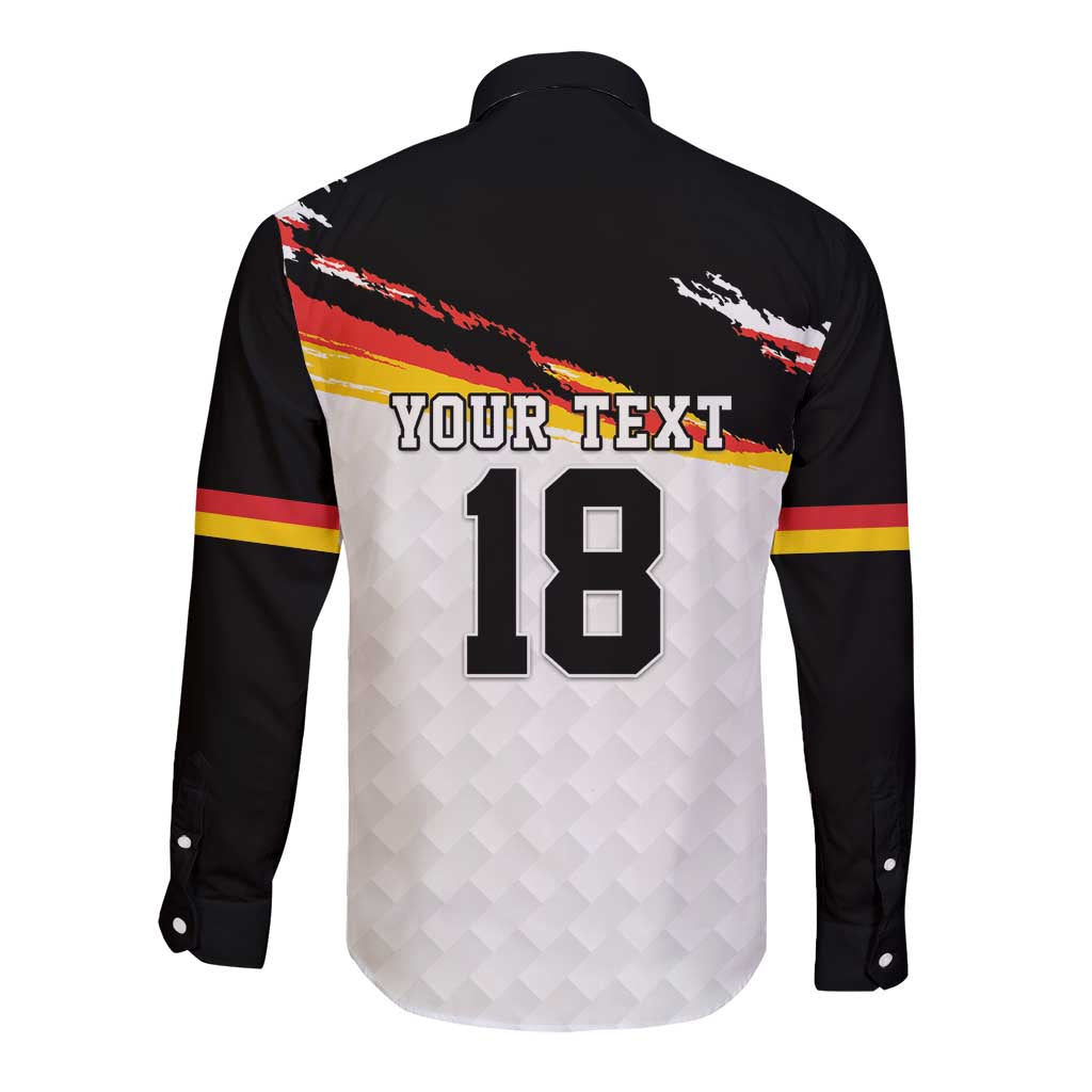 Custom Germany Football Long Sleeve Button Shirt Come On DFB-Team
