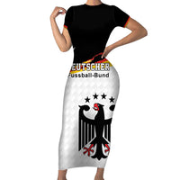Custom Germany Football Short Sleeve Bodycon Dress Come On DFB-Team