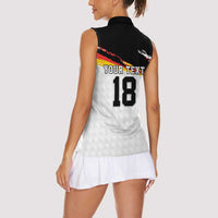Custom Germany Football Women Sleeveless Polo Shirt Come On DFB-Team