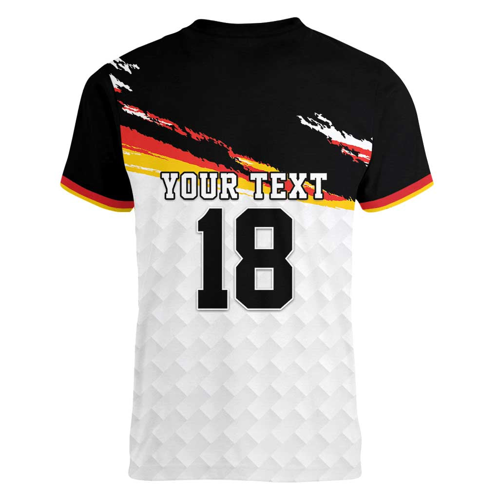 Custom Germany Football Women V-Neck T-Shirt Come On DFB-Team