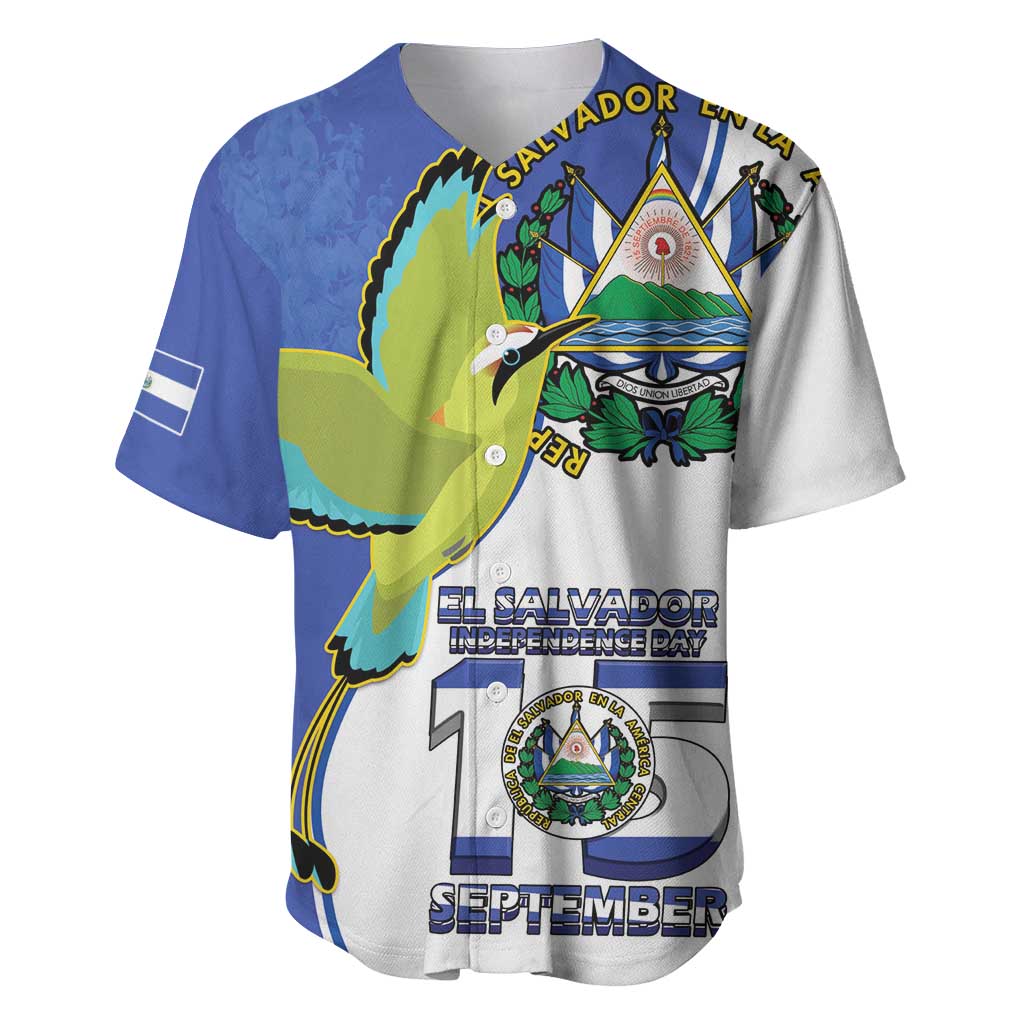 El Salvador Independence Day Baseball Jersey Dios Union Libertad - Wonder Print Shop