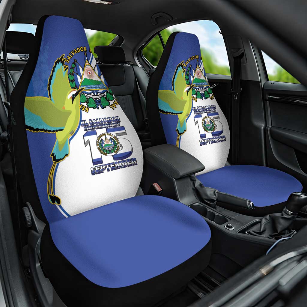 El Salvador Independence Day Car Seat Cover Dios Union Libertad - Wonder Print Shop