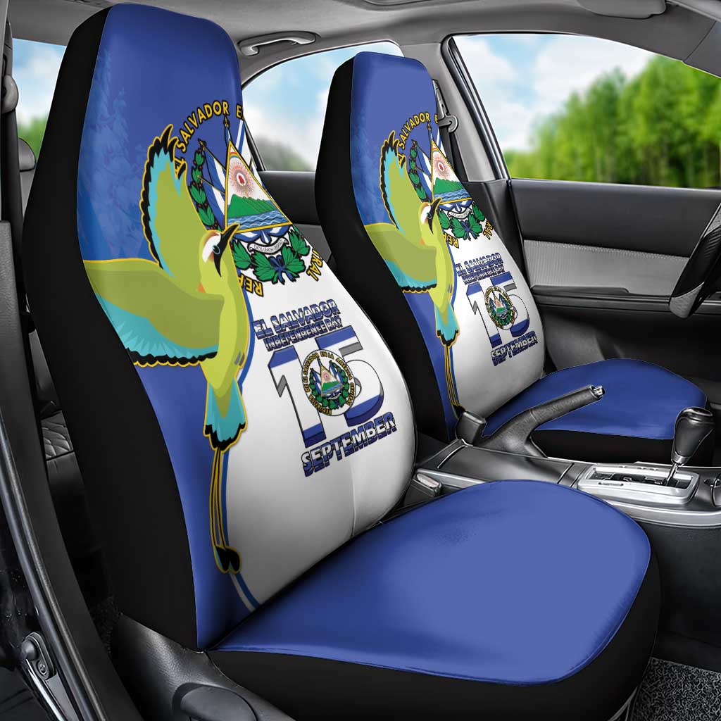 El Salvador Independence Day Car Seat Cover Dios Union Libertad - Wonder Print Shop