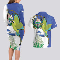 El Salvador Independence Day Couples Matching Long Sleeve Bodycon Dress and Hawaiian Shirt Dios Union Libertad - Wonder Print Shop