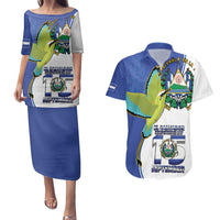 El Salvador Independence Day Couples Matching Puletasi and Hawaiian Shirt Dios Union Libertad - Wonder Print Shop