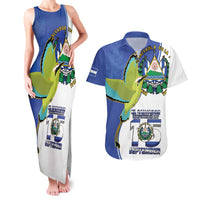 El Salvador Independence Day Couples Matching Tank Maxi Dress and Hawaiian Shirt Dios Union Libertad - Wonder Print Shop