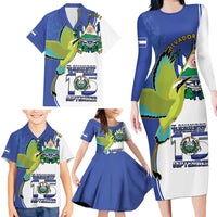 El Salvador Independence Day Family Matching Long Sleeve Bodycon Dress and Hawaiian Shirt Dios Union Libertad - Wonder Print Shop