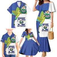 El Salvador Independence Day Family Matching Mermaid Dress and Hawaiian Shirt Dios Union Libertad - Wonder Print Shop