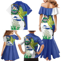 El Salvador Independence Day Family Matching Mermaid Dress and Hawaiian Shirt Dios Union Libertad - Wonder Print Shop
