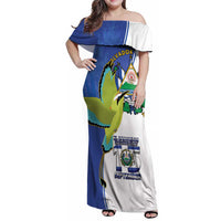 El Salvador Independence Day Family Matching Off Shoulder Maxi Dress and Hawaiian Shirt Dios Union Libertad - Wonder Print Shop