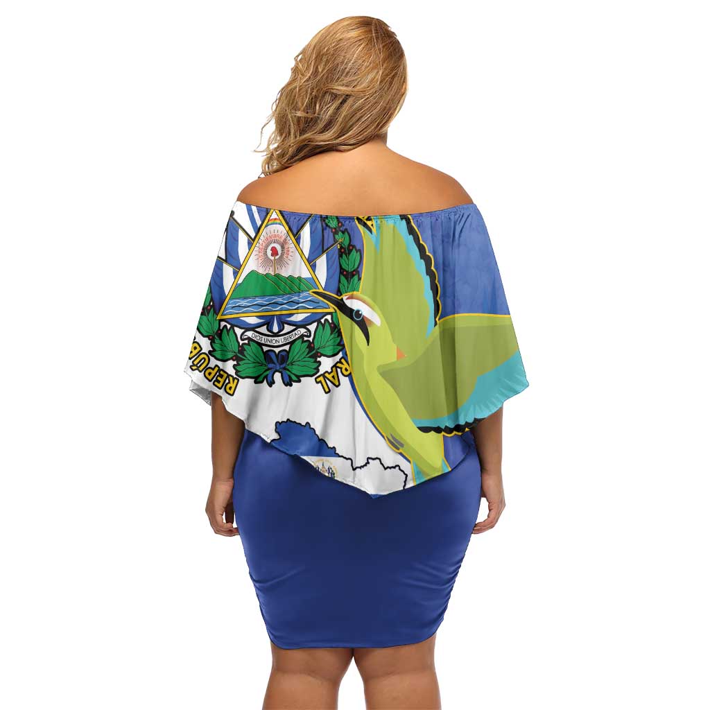 El Salvador Independence Day Family Matching Off Shoulder Short Dress and Hawaiian Shirt Dios Union Libertad - Wonder Print Shop