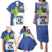 El Salvador Independence Day Family Matching Puletasi and Hawaiian Shirt Dios Union Libertad - Wonder Print Shop