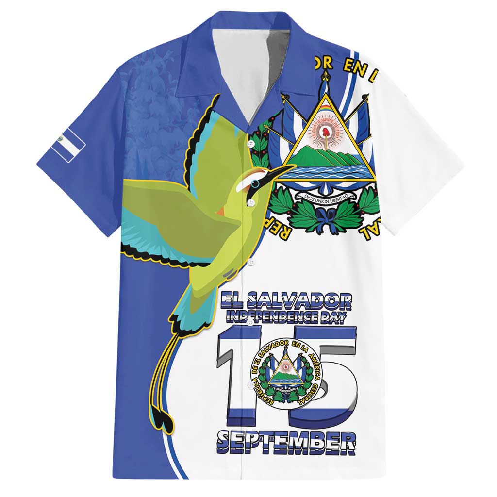 El Salvador Independence Day Family Matching Short Sleeve Bodycon Dress and Hawaiian Shirt Dios Union Libertad - Wonder Print Shop