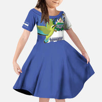 El Salvador Independence Day Family Matching Summer Maxi Dress and Hawaiian Shirt Dios Union Libertad - Wonder Print Shop