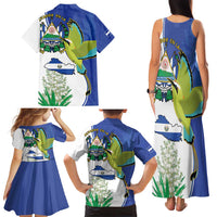 El Salvador Independence Day Family Matching Tank Maxi Dress and Hawaiian Shirt Dios Union Libertad - Wonder Print Shop