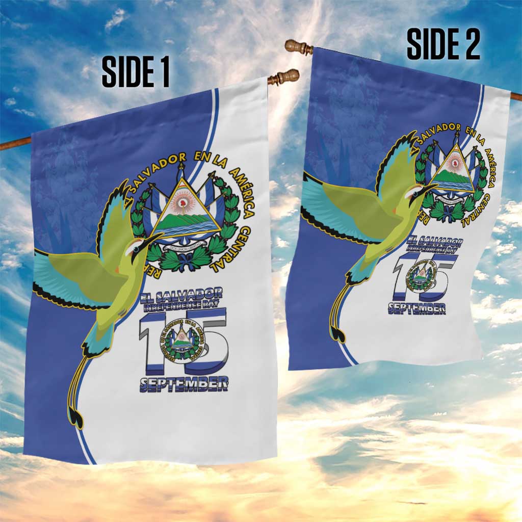 El Salvador Independence Day Garden Flag Dios Union Libertad - Wonder Print Shop