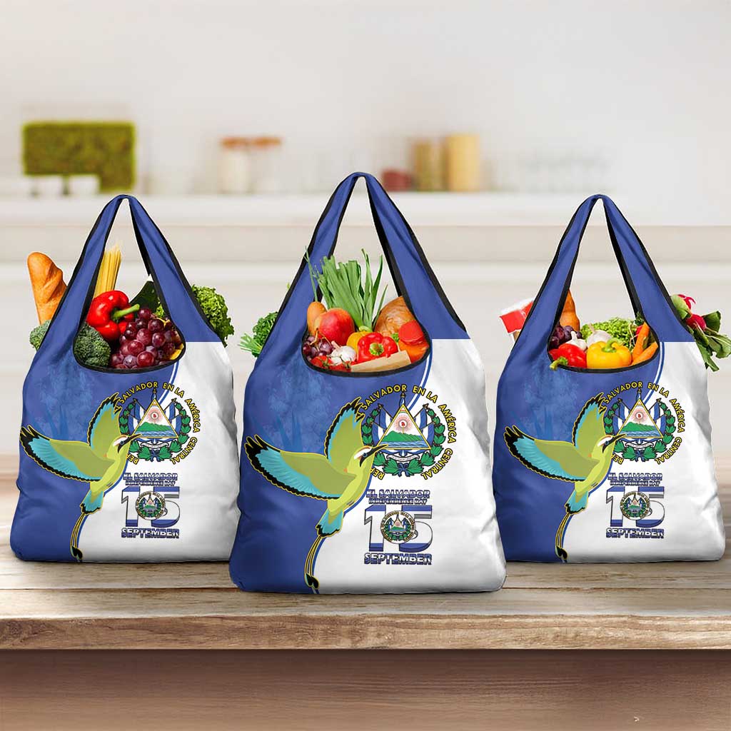 El Salvador Independence Day Grocery Bag Dios Union Libertad - Wonder Print Shop