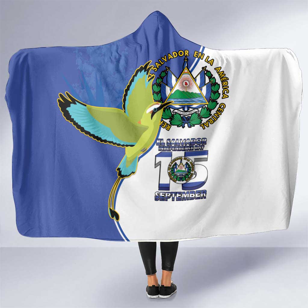 El Salvador Independence Day Hooded Blanket Dios Union Libertad - Wonder Print Shop