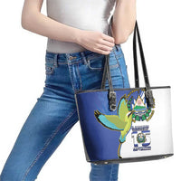 El Salvador Independence Day Leather Tote Bag Dios Union Libertad - Wonder Print Shop